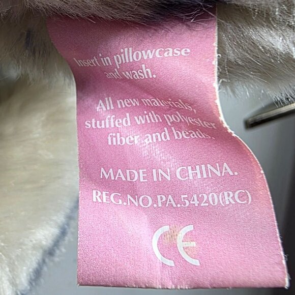 First & Main Kit Kat Plush Stuffed Cat 10" Gray & Cream Striped Polyester Toy - Picture 5 of 7